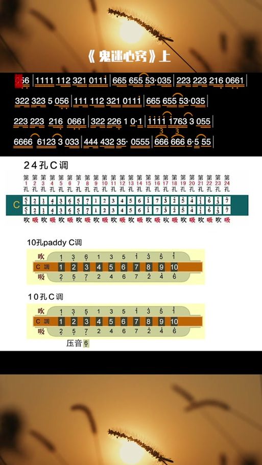 口琴孔位图截图