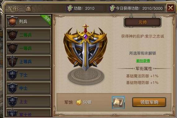 怀旧服军衔每周最多升几级缩略图