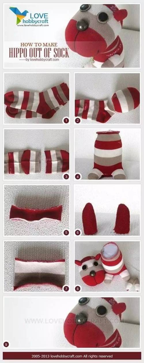 袜子玩偶制作教程