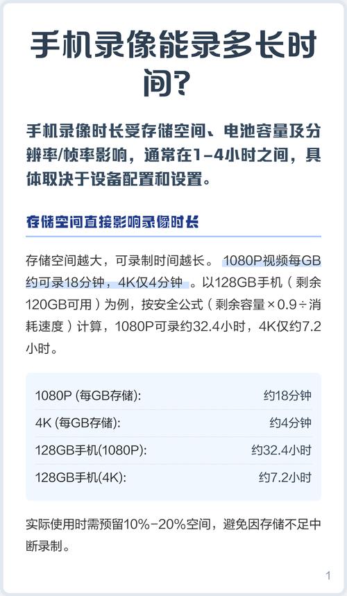 手机可以连续录像多长时间