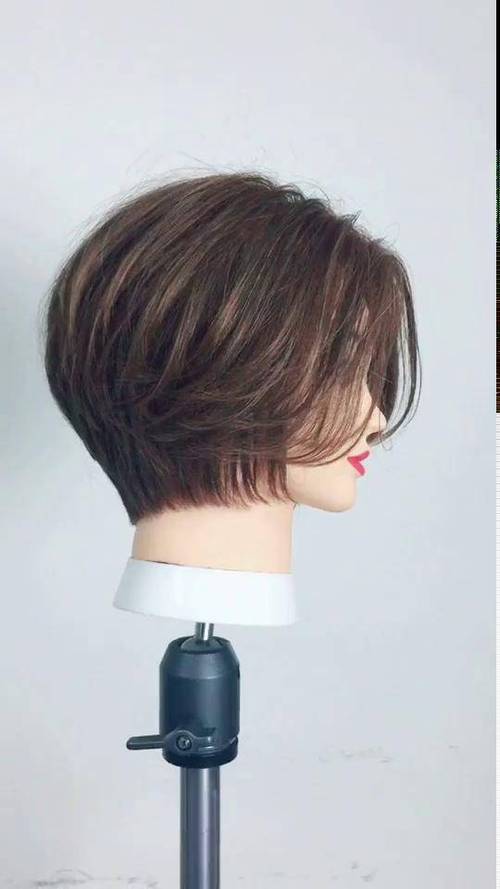 美女剪高位bob发型截图