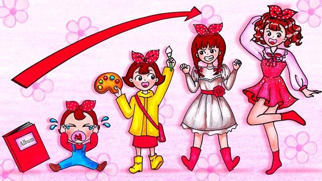 少女肚子变大动画图标