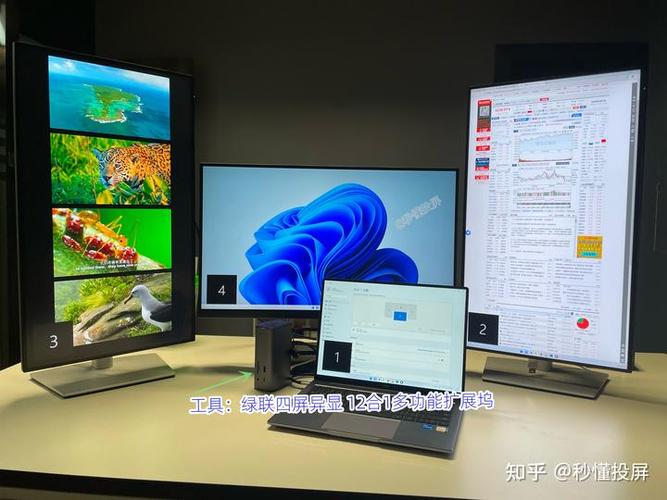 笔记本外接显示器两个屏分别显示