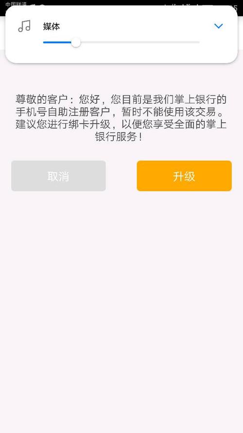 手机银行让升级是什么情况
