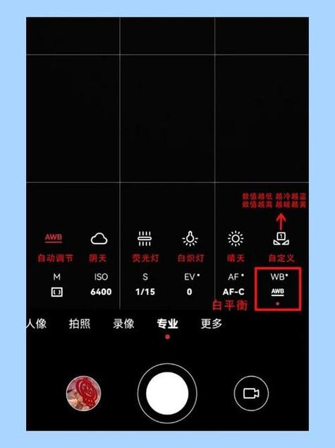 华为拍夕阳专业模式参数设置图标