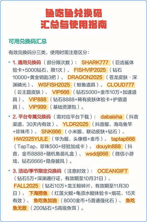 鱼吃鱼最新版兑换码苍龙2025