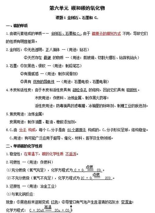 初中化学必背知识点