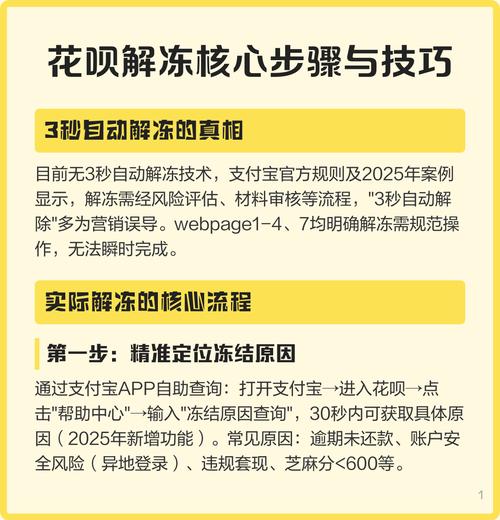 花呗解冻需要多久时间截图