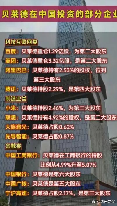 贝莱德在中国投资了哪些公司缩略图