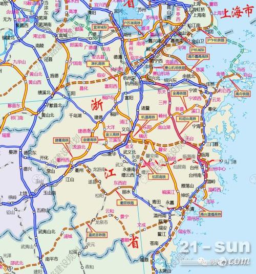 浙江省交通地图全图高清版截图