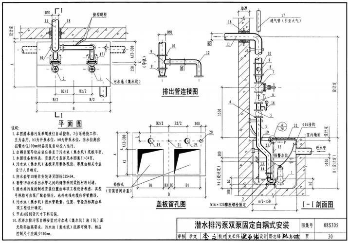 潜污泵安装图集08s305截图