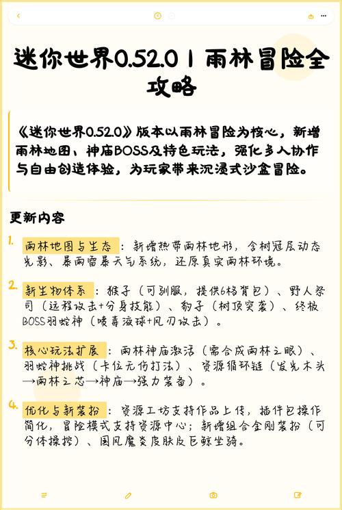 迷你世界0.52.1雨林下载