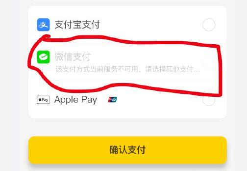 美团没有微信支付选项