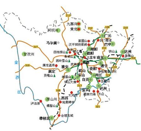 四川旅游地图缩略图