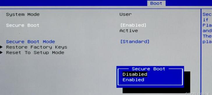 惠普bios关闭secure boot