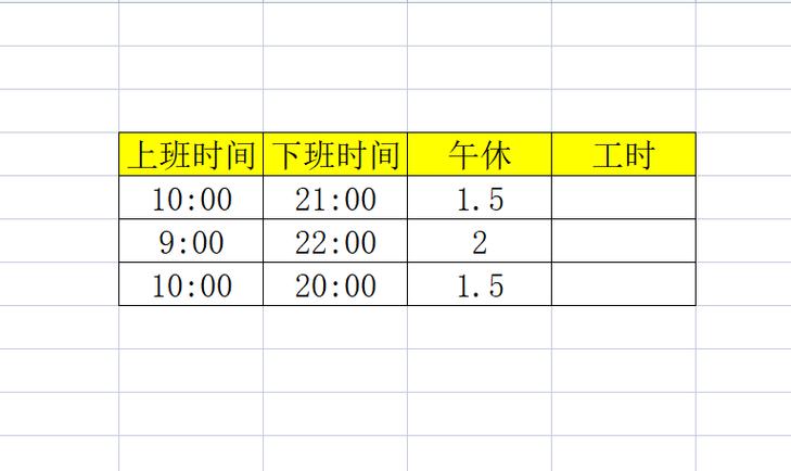 怎么计算工时的时间