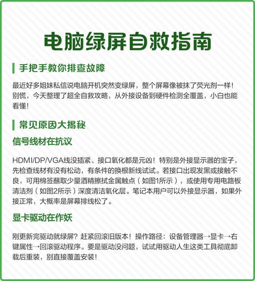电脑开机后绿屏怎么解决图标