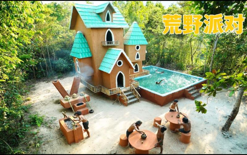 荒野兄弟建造泳池别墅游戏截图