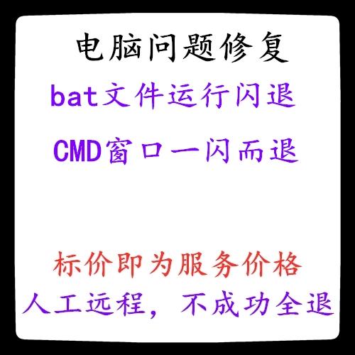 bat文件点击闪退