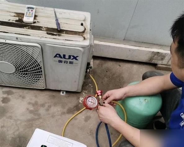 如何自己给空调加氟截图