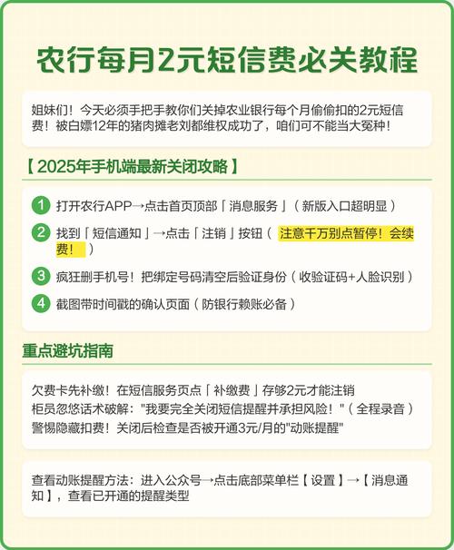 农行app怎么取消短信服务费截图