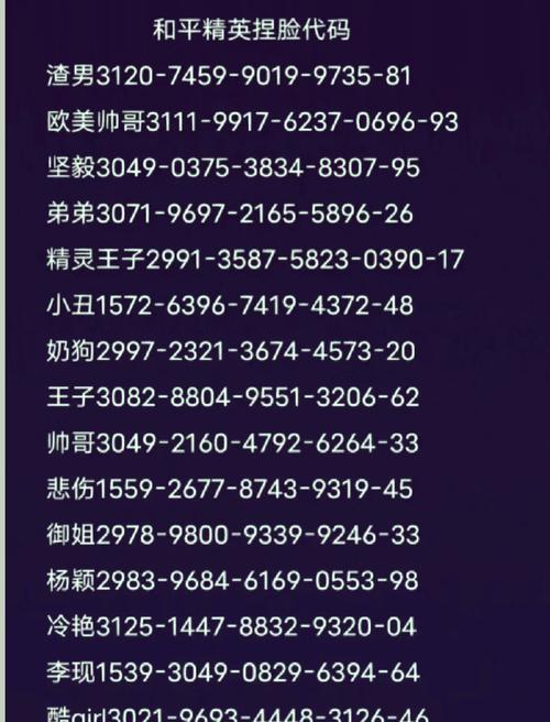 和平精英GG代码大全图标
