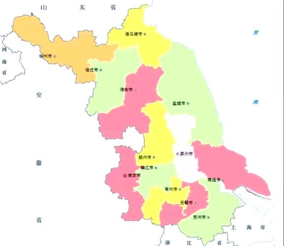 江苏十三市地图缩略图