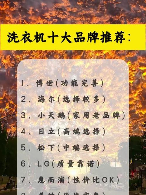 洗衣机排名前十名品牌缩略图