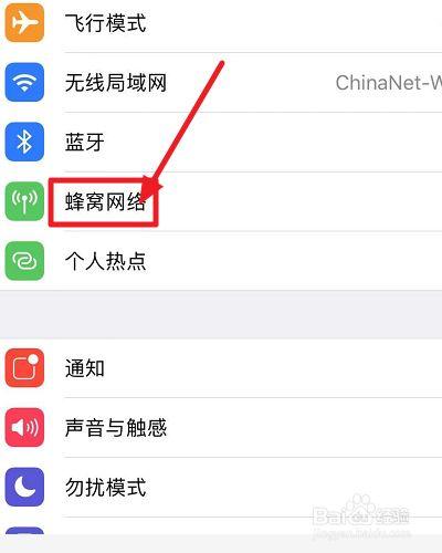 苹果手机蜂窝数据关闭图标