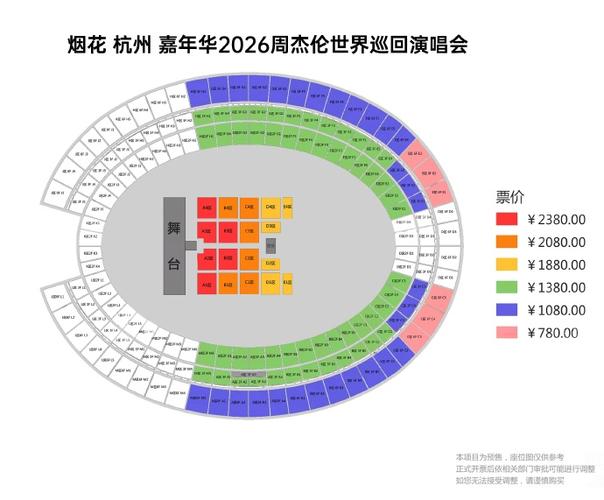 周杰伦2026演唱会座位图