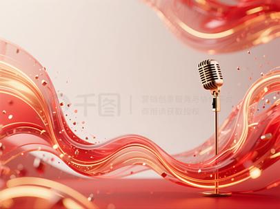 小米红色麦克风图标