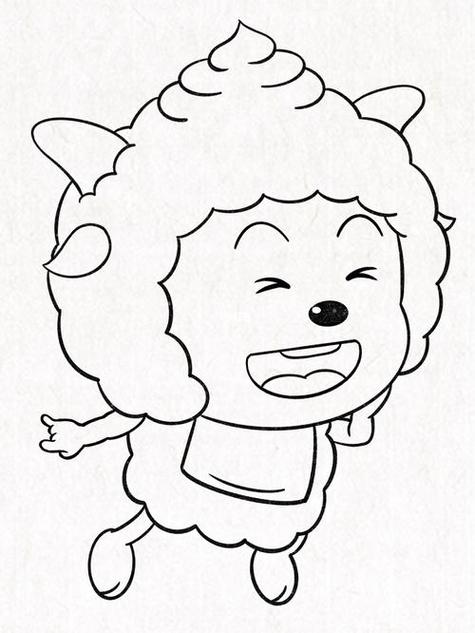 懒羊羊 简笔画