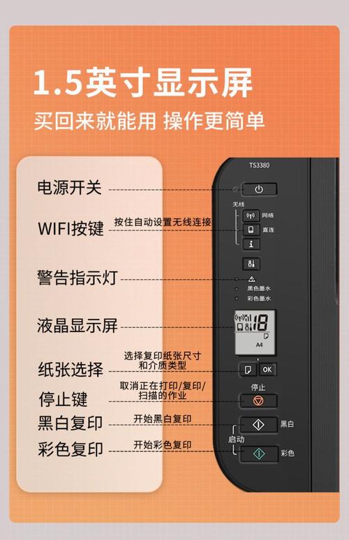 佳能打印机开机键在哪截图