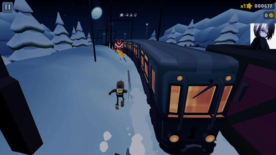 地铁跑酷(雪地)变速穿透金币游戏截图