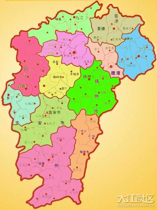 江西地图区域划分截图