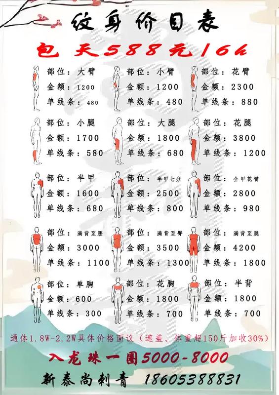 洗纹身一般多少钱一次