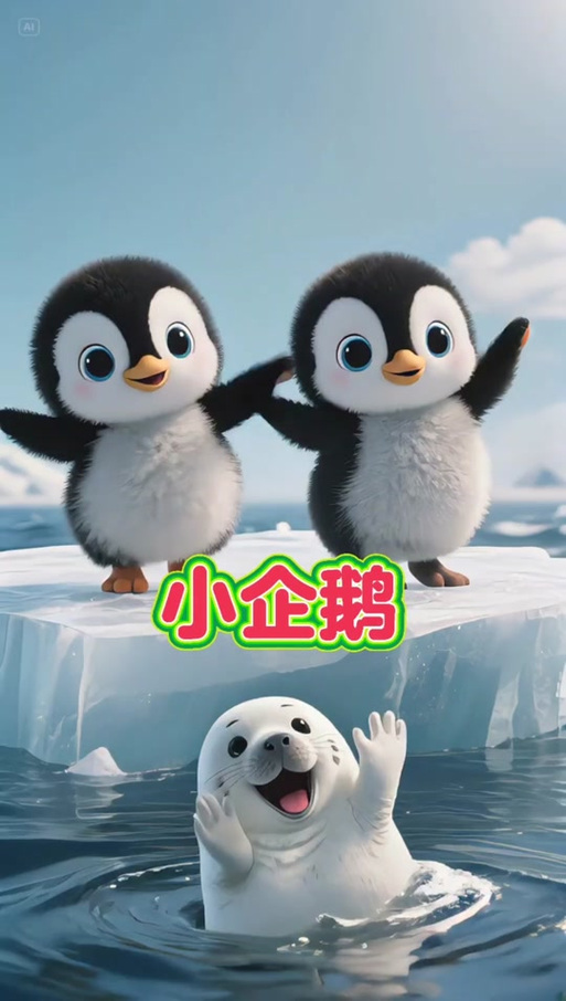儿歌小企鹅鹅鹅鹅摇摇摆摆唱着歌