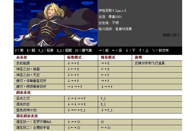 拳皇wing2.0出招表缩略图