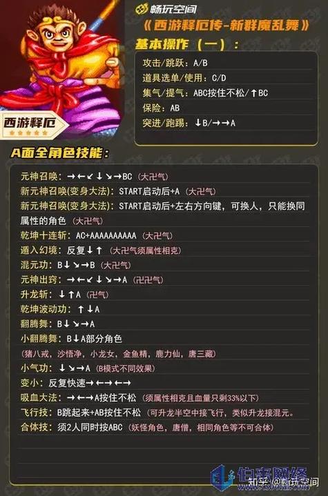 西游释厄传出招表