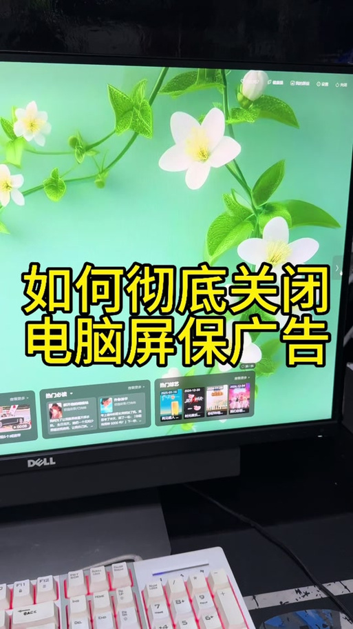 如何关闭电脑屏保广告缩略图