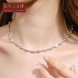 白金项链真实图片