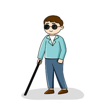 盲人是什么样子的图片图标