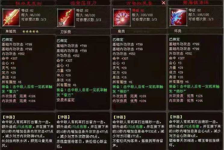天龙八部神器等级缩略图