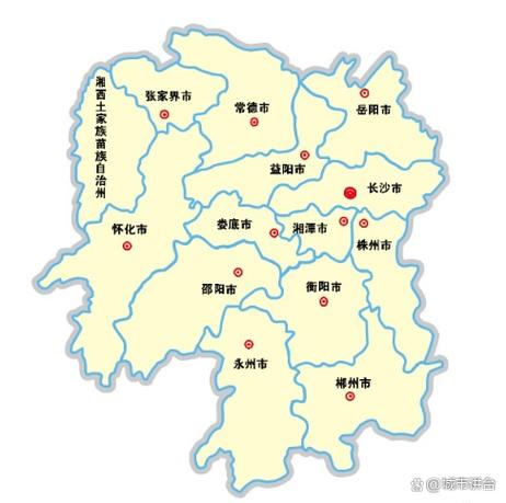 湖南省旅游地图