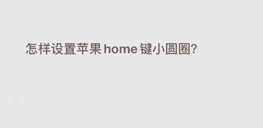 苹果的小圆浮标怎么设置