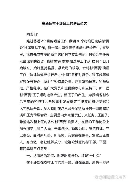 新上任支书简短50字截图