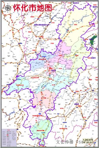 怀化市13个县市区地图