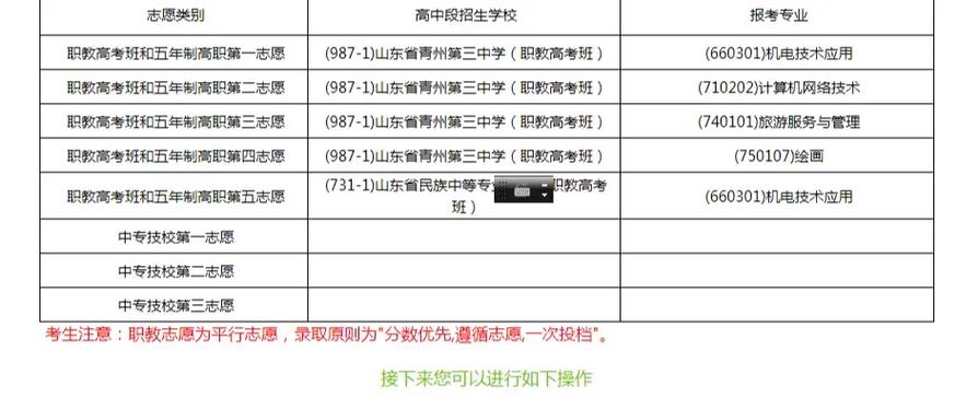职教高考志愿填报