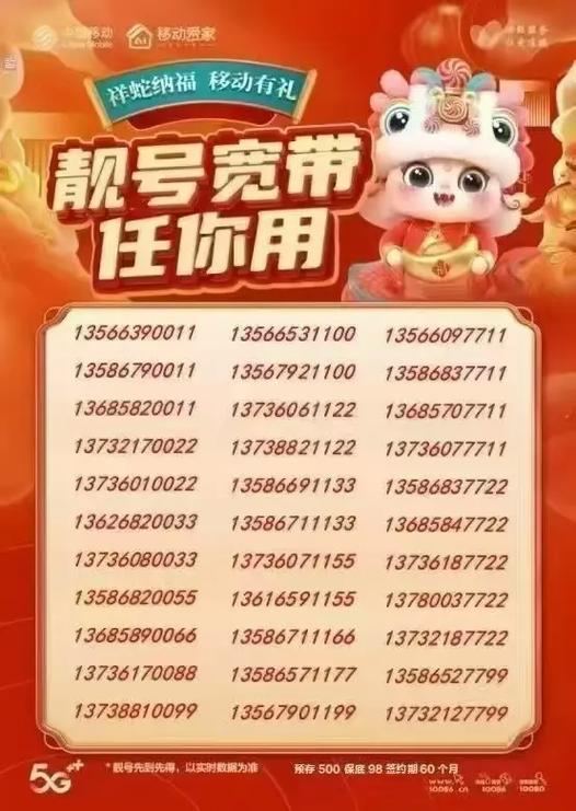 移动手机靓号在线选号网截图