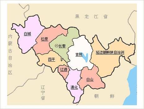 吉林省旅游地图景点地图缩略图